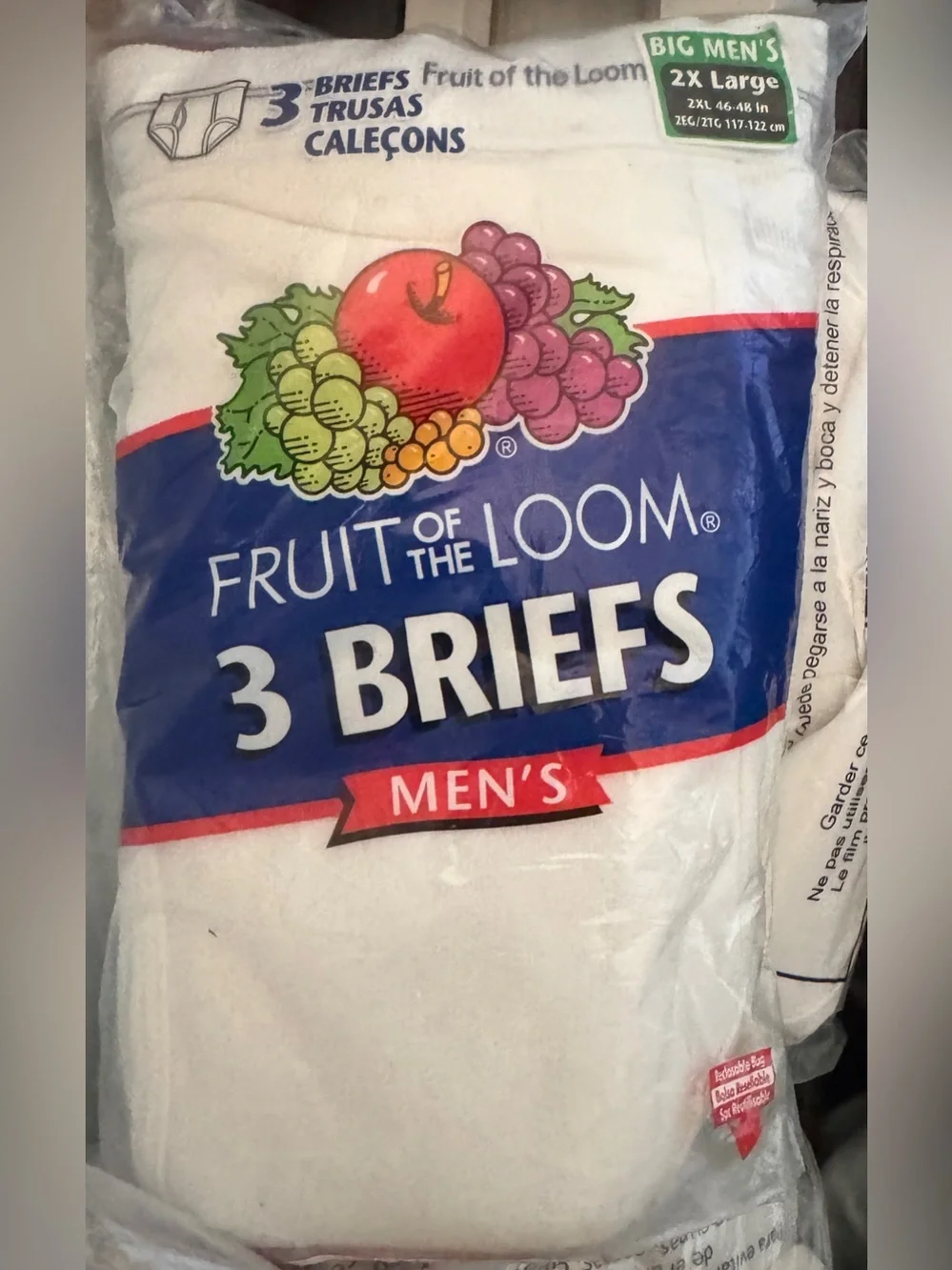 Vintage Fruit of the Loom Men's 3 Underwear Briefs - White